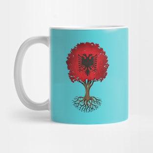 Tree of Life with Albanian Flag Mug